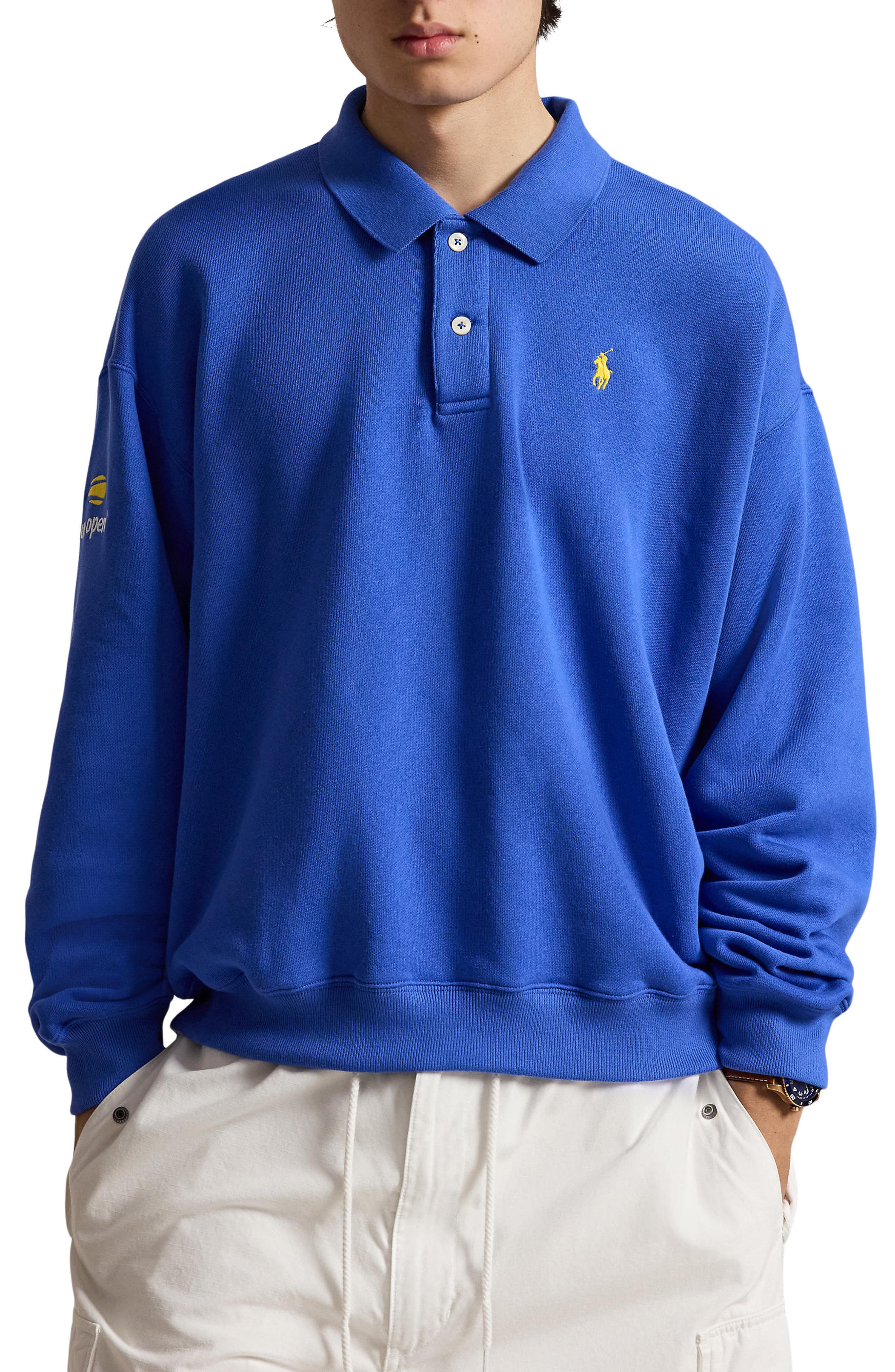 Polo Ralph Lauren US Open Arctic Fleece Long Sleeve Polo (Women