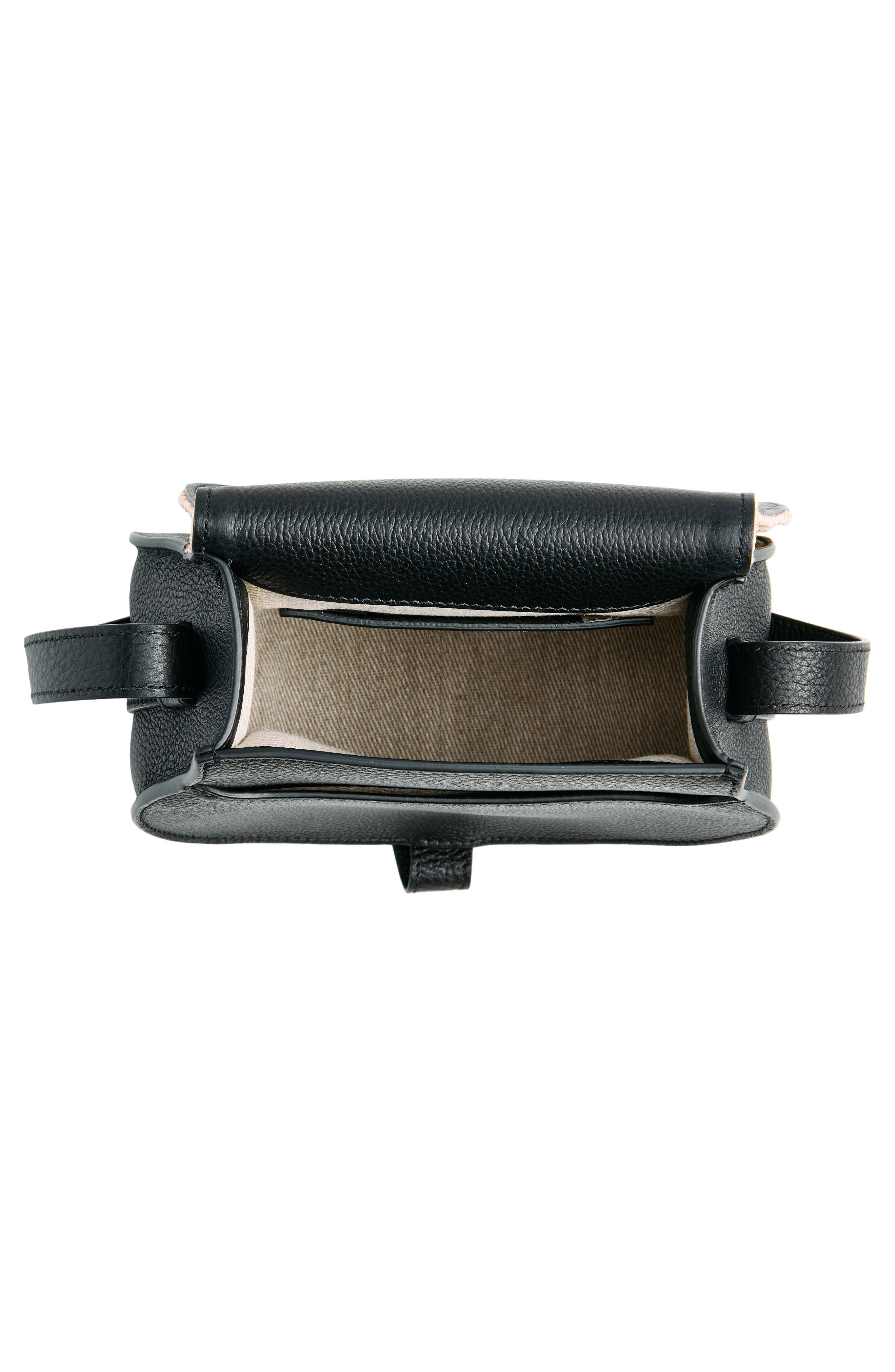 Chloé Small Marcie Raffia & Leather Crossbody Bag, Alternate, color, 