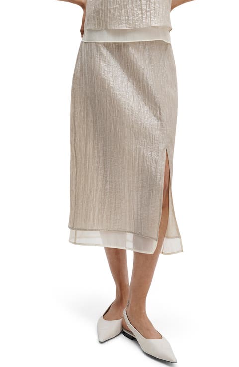 Suki Metallic Midi Skirt