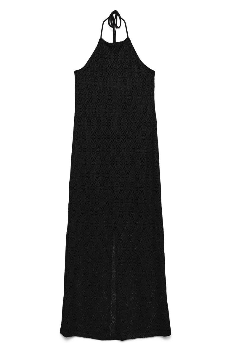 VERO MODA Maya Maxi Halter Dress, Alternate, color, Black