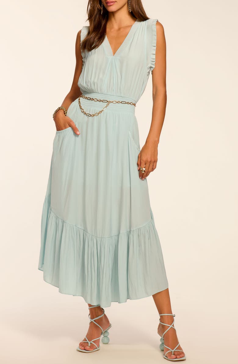 Ramy Brook Coco Sleeveless A-Line Dress, Alternate, color, Moonstone Blue