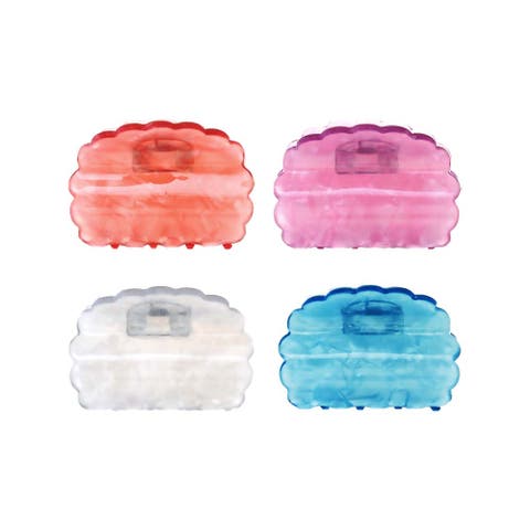 Translucent Scallop Edge Hair Clip Set