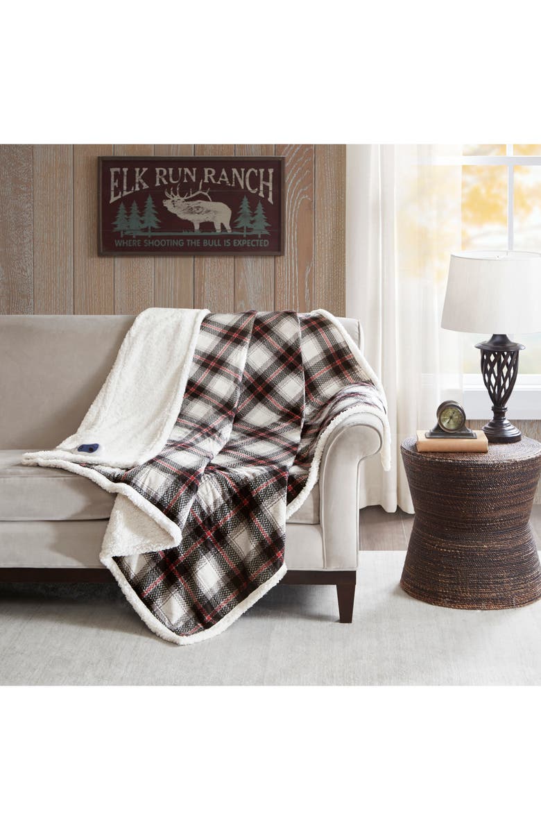 JLA Home Woolrich Ridley Oversized Plaid Heated Throw - 60" x 70", Alternate, color,