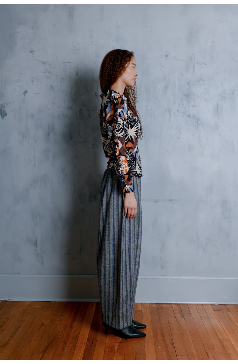 Untitled in Motion Yamina Wide Leg Elastic Waistband Pant, Alternate, color, Patti Stripe