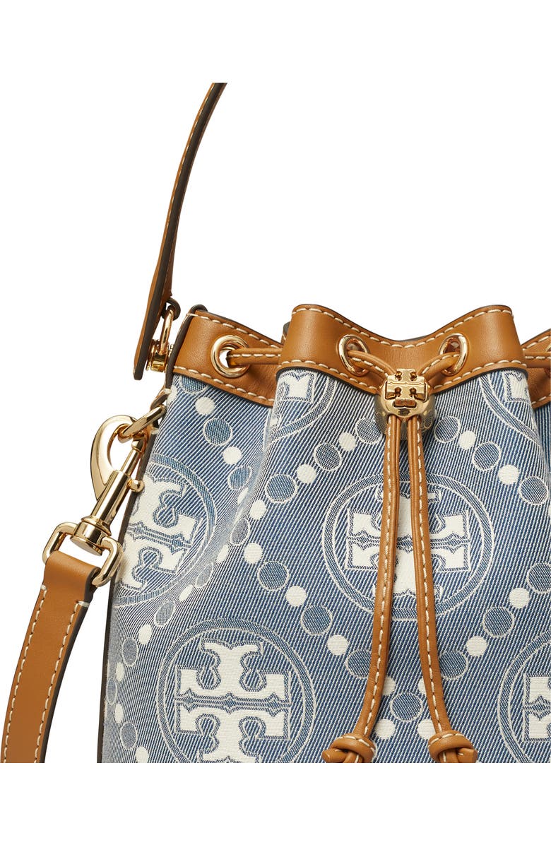 Tory Burch T Monogram Denim Bucket Bag, Alternate, color,