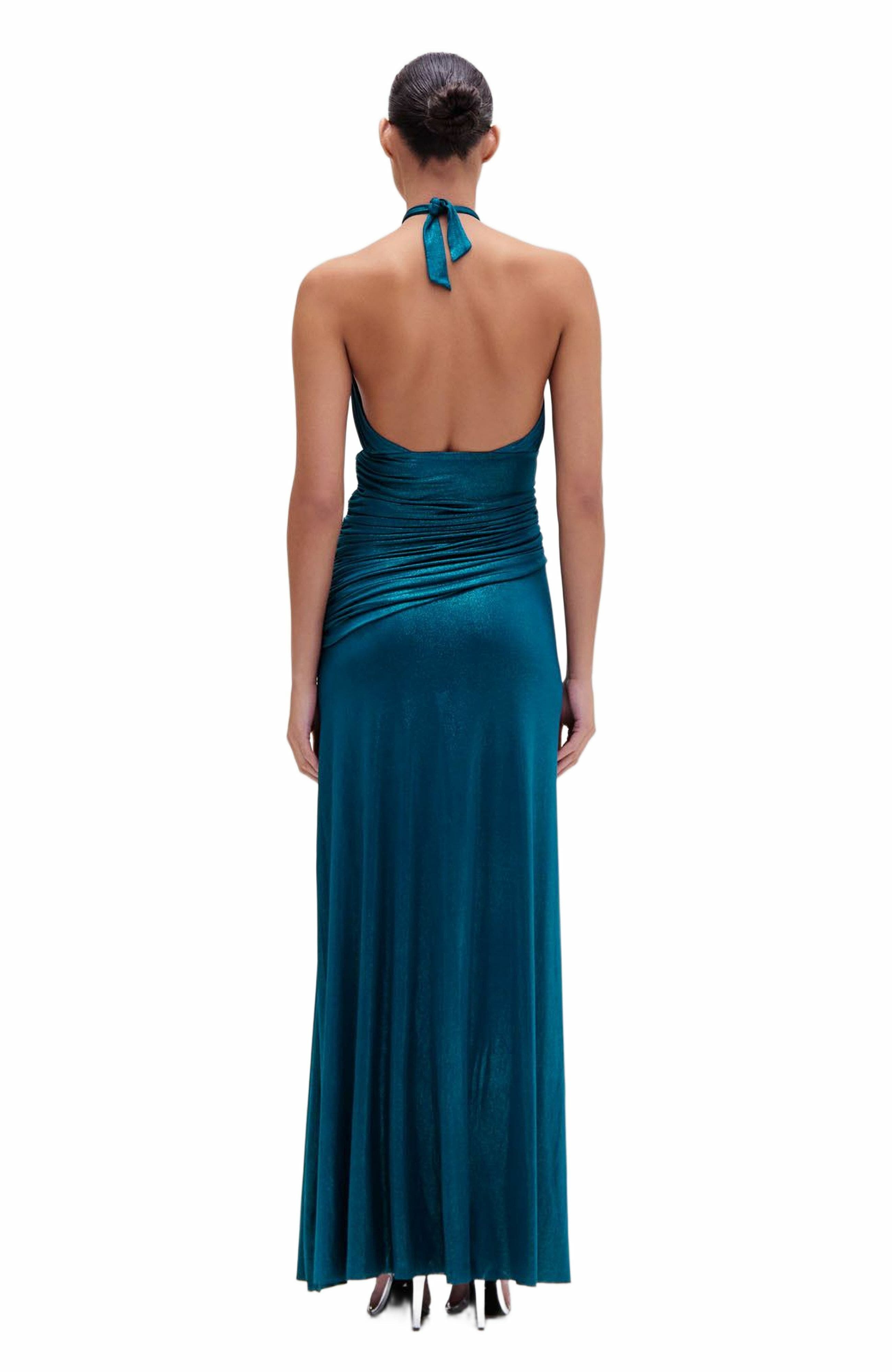 Metallic Jersey Halterneck Max - image 2