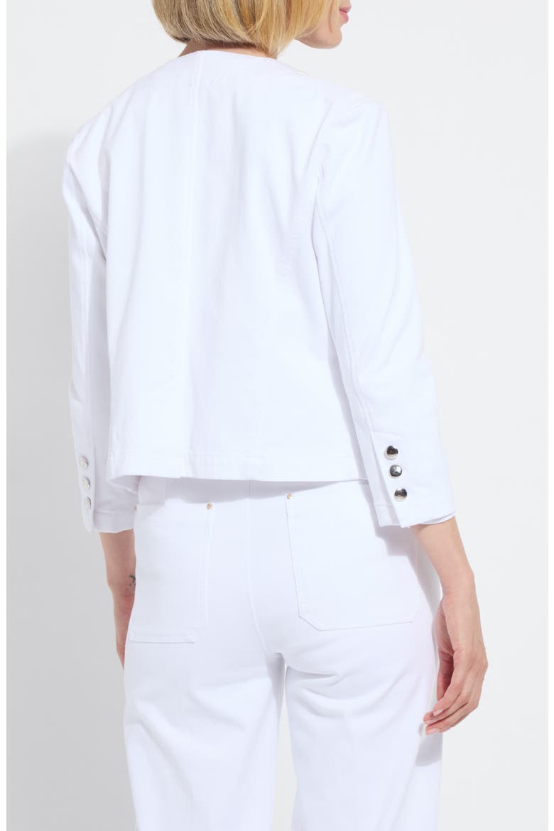 Arbor Embroidered Cotton Blend Jacket, Alternate, color, WHITE