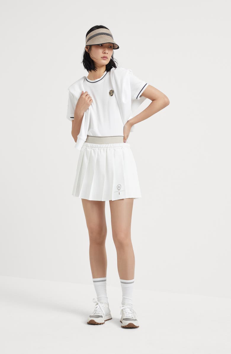 Brunello Cucinelli Miniskirt with Tennis Logo, Alternate, color, 