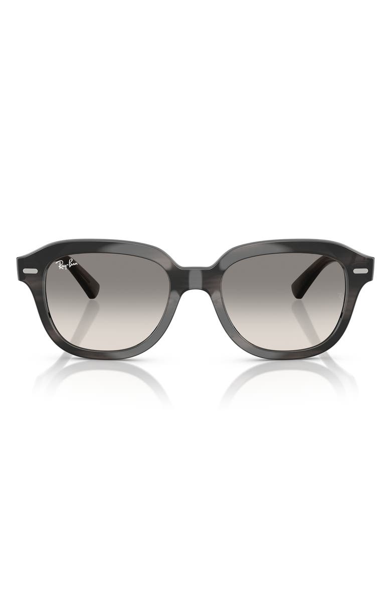 Ray-Ban Erik 53mm Gradient Square Sunglasses, Main, color, Striped Grey