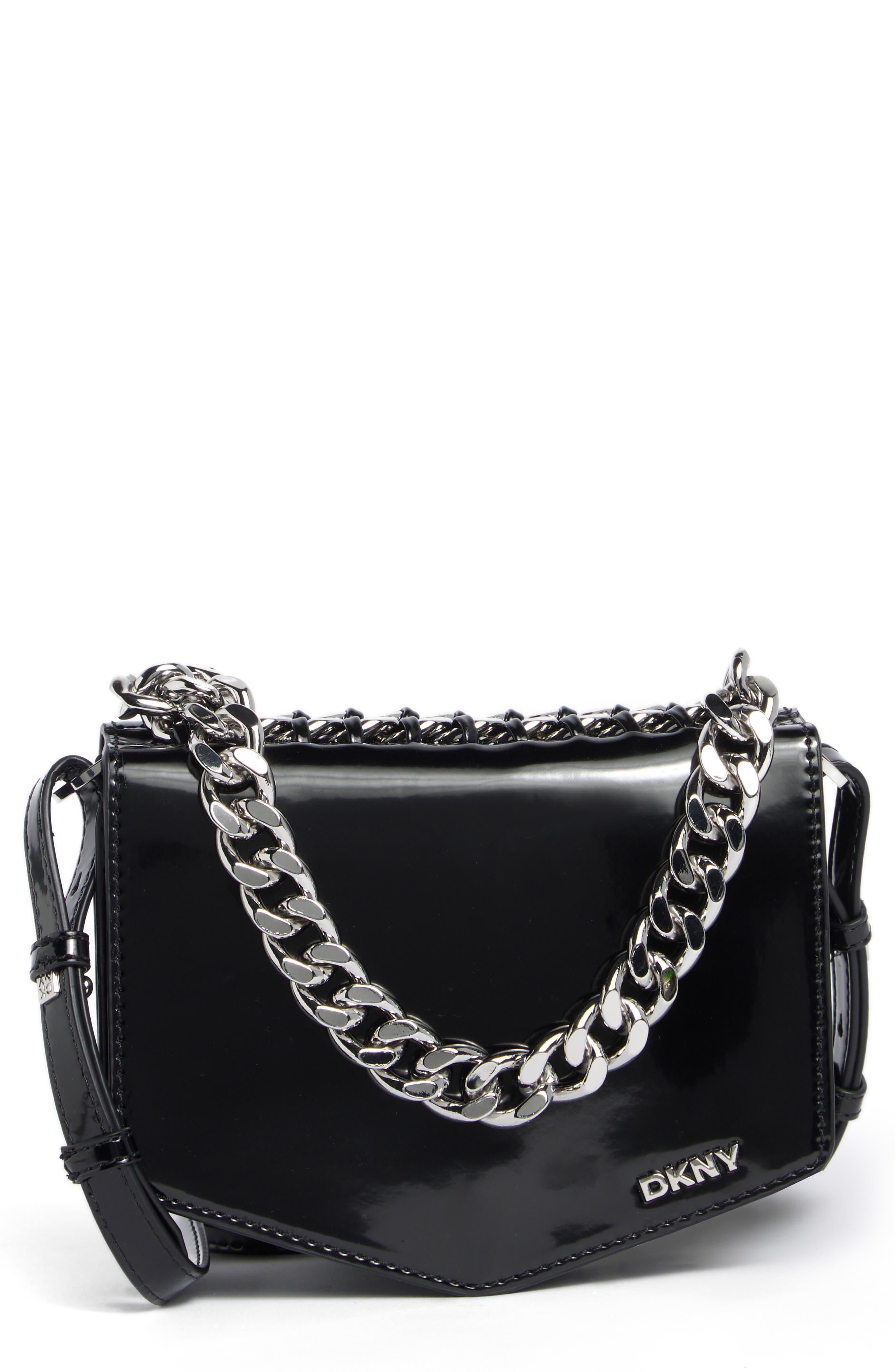 DKNY Riona Crossbody Bag, Main, color, Black/ Silver