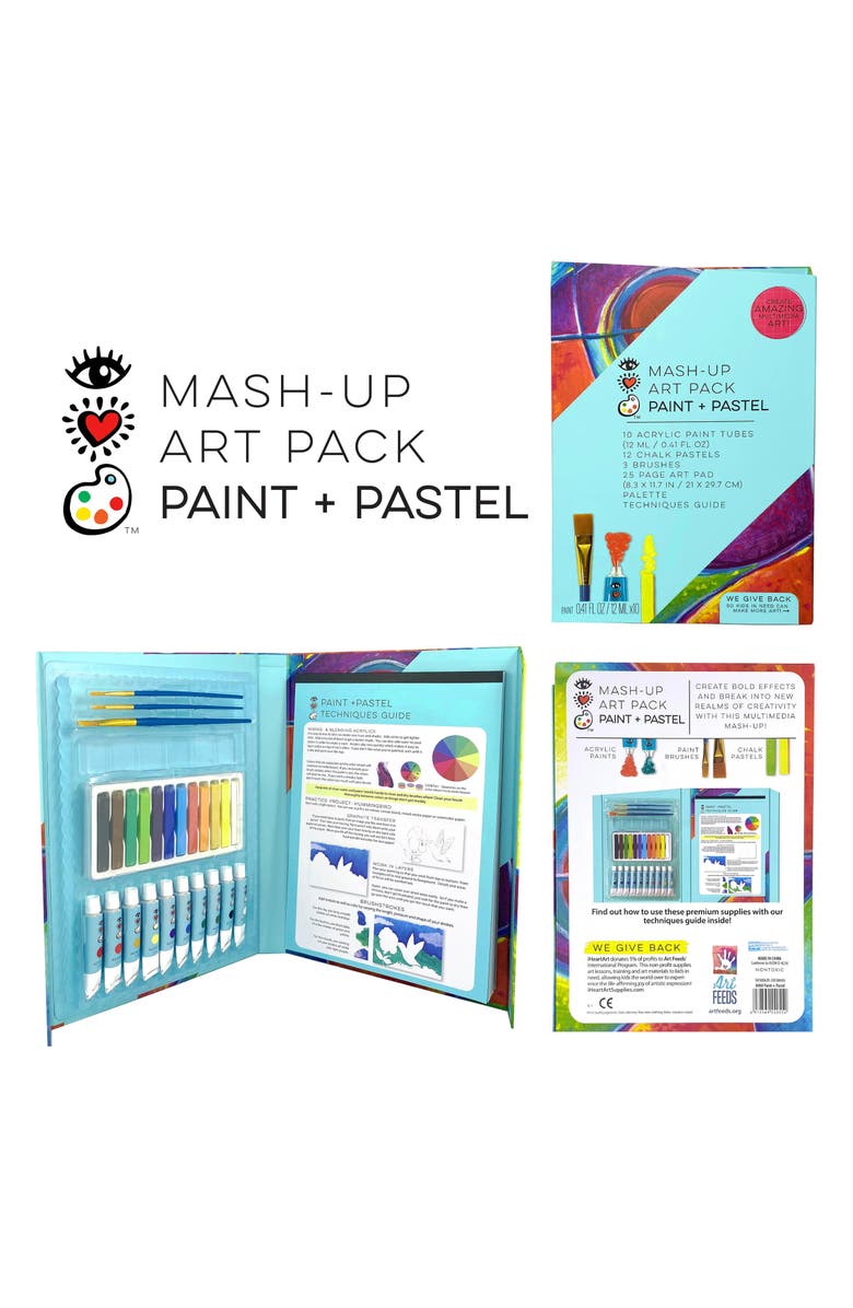 BRIGHT STRIPES Mash Up Paint and Pastel Art Pack, Alternate, color, 
