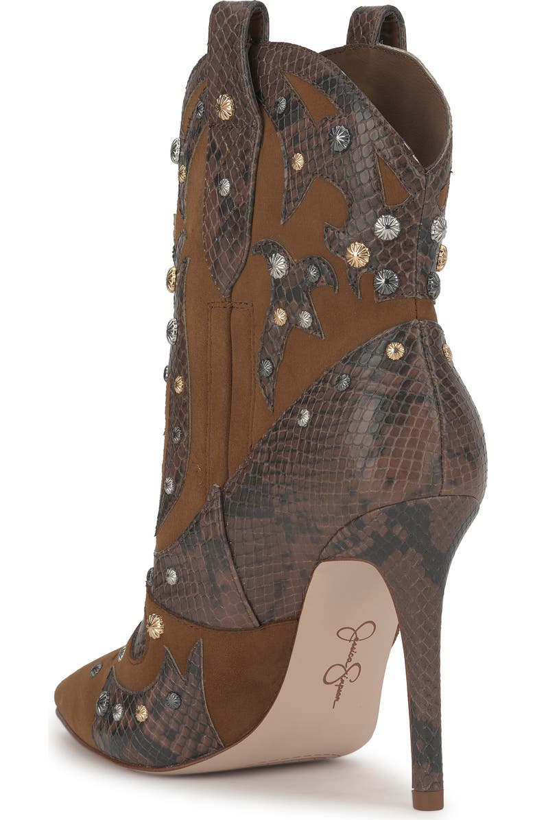 Jessica Simpson Palieve 4 Snakeskin Embossed Bootie, Alternate, color, Light Hickory