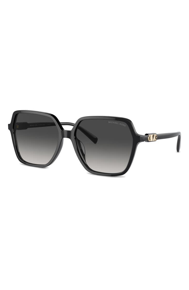 Michael Kors Jasper 58mm Square Sunglasses, Alternate, color, Black