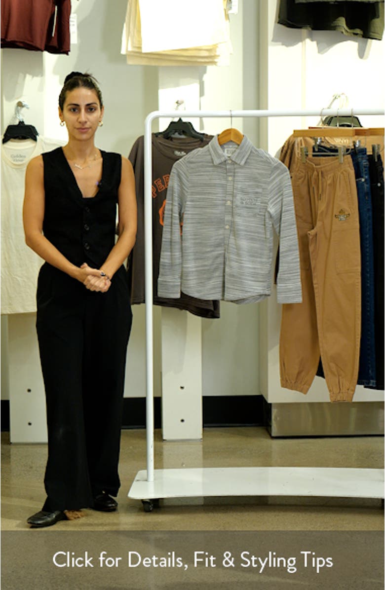 Kids' Space Dye Pique Button-Up Shirt, sales video thumbnail