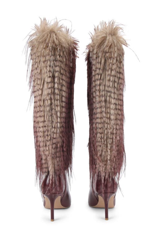 Kurt Geiger London Kensington Faux Fur Boot In Red
