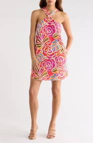 SUGARLIPS Nomi Floral Print Halter Minidress