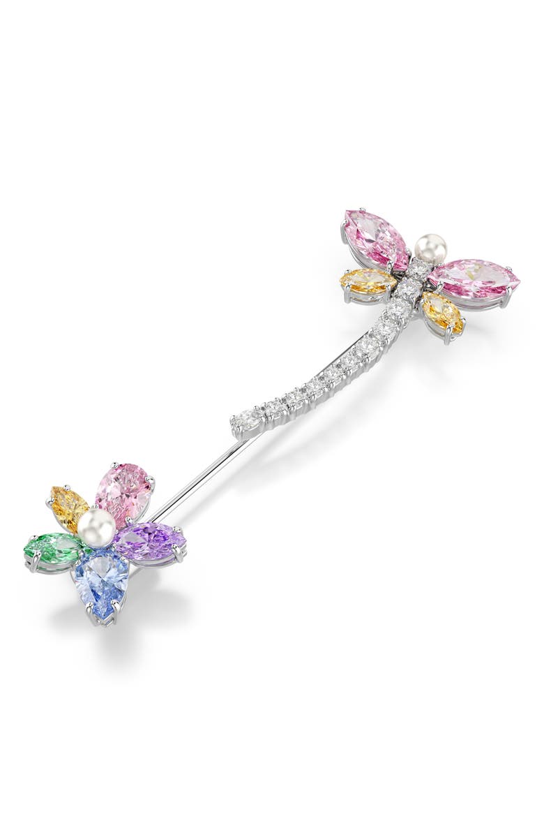 Swarovski x Ariana Grande Brooch, Alternate, color, Silver/ Multi