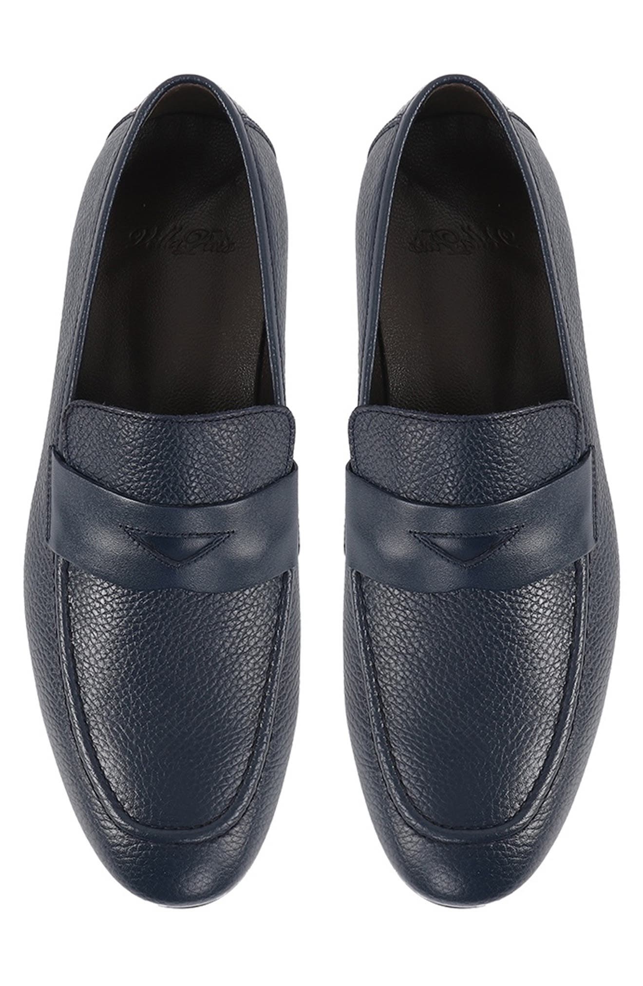 VELLAPAIS Amaretto Penny Loafer, Alternate, color, Navy Blue