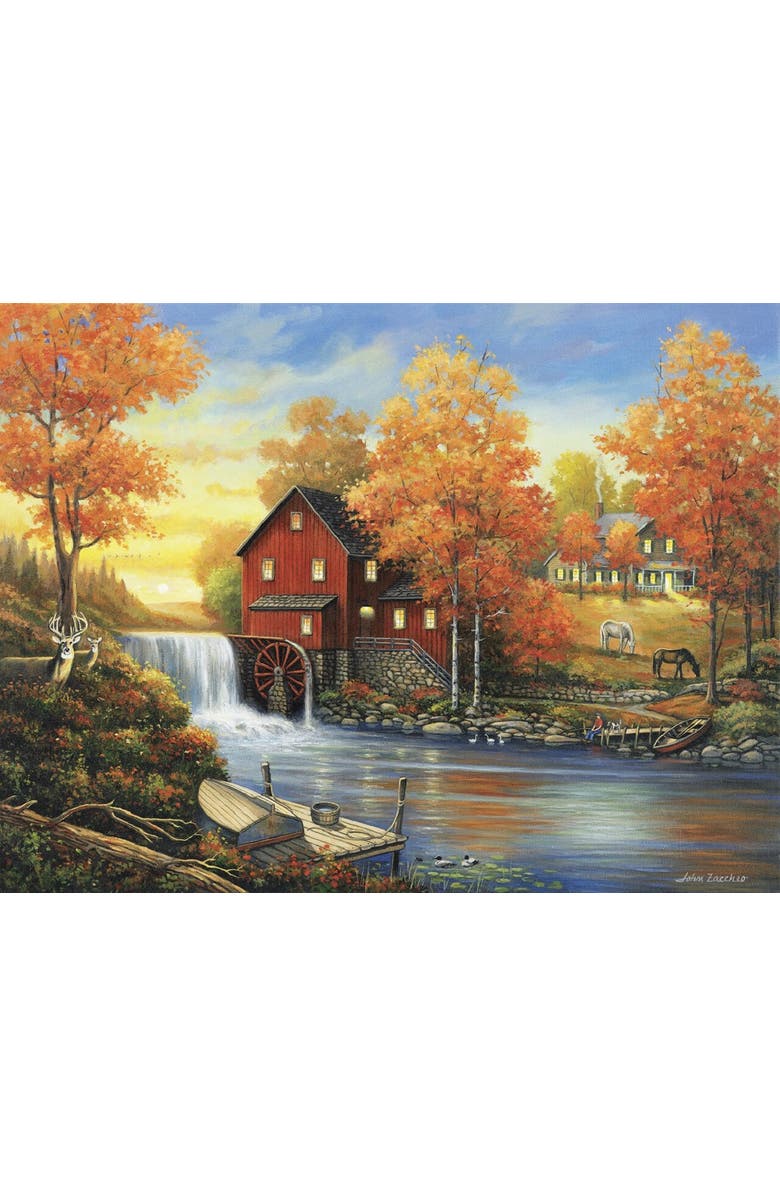 Sunsout Sunset at the Old Mill 500 piece Jigsaw Puzzle for Adults, Alternate, color, Multicolor
