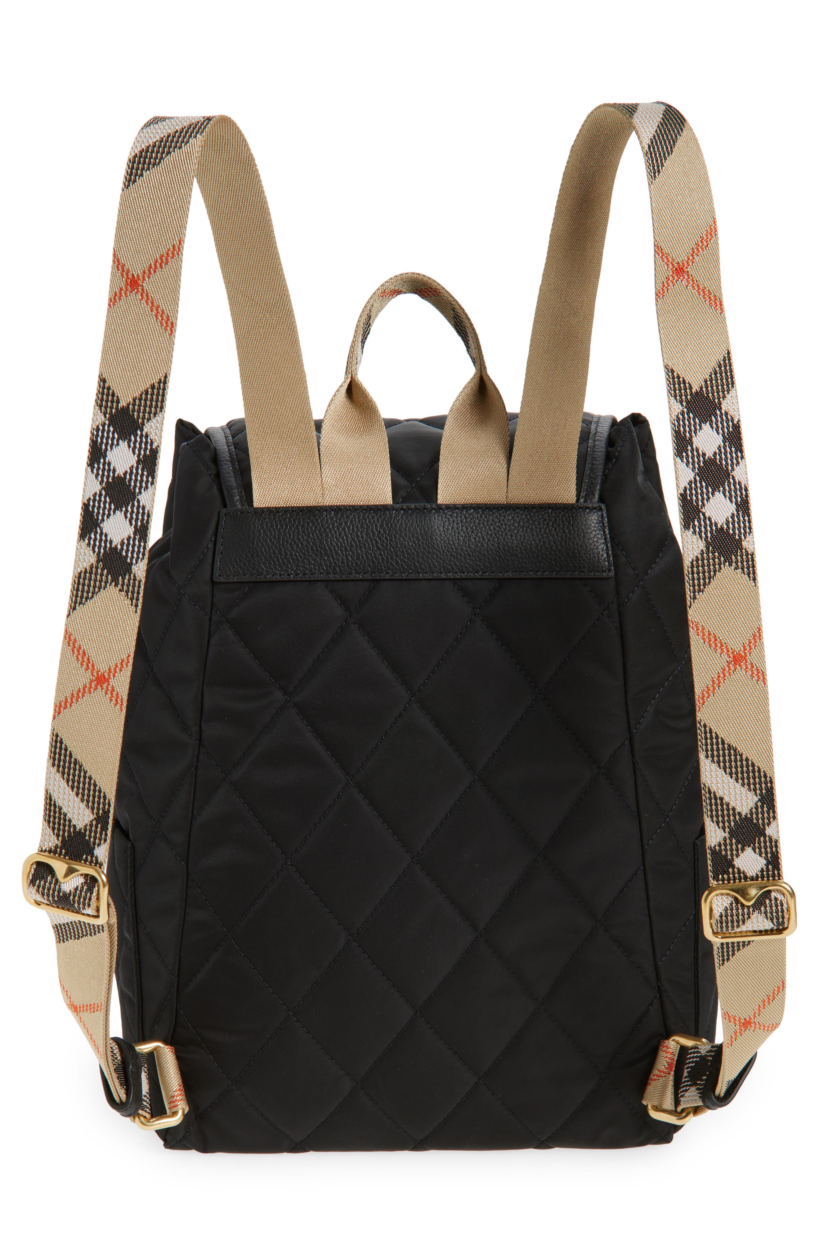 Burberry Horseshoe Quilted Nylon Backpack, Alternate, color, 
