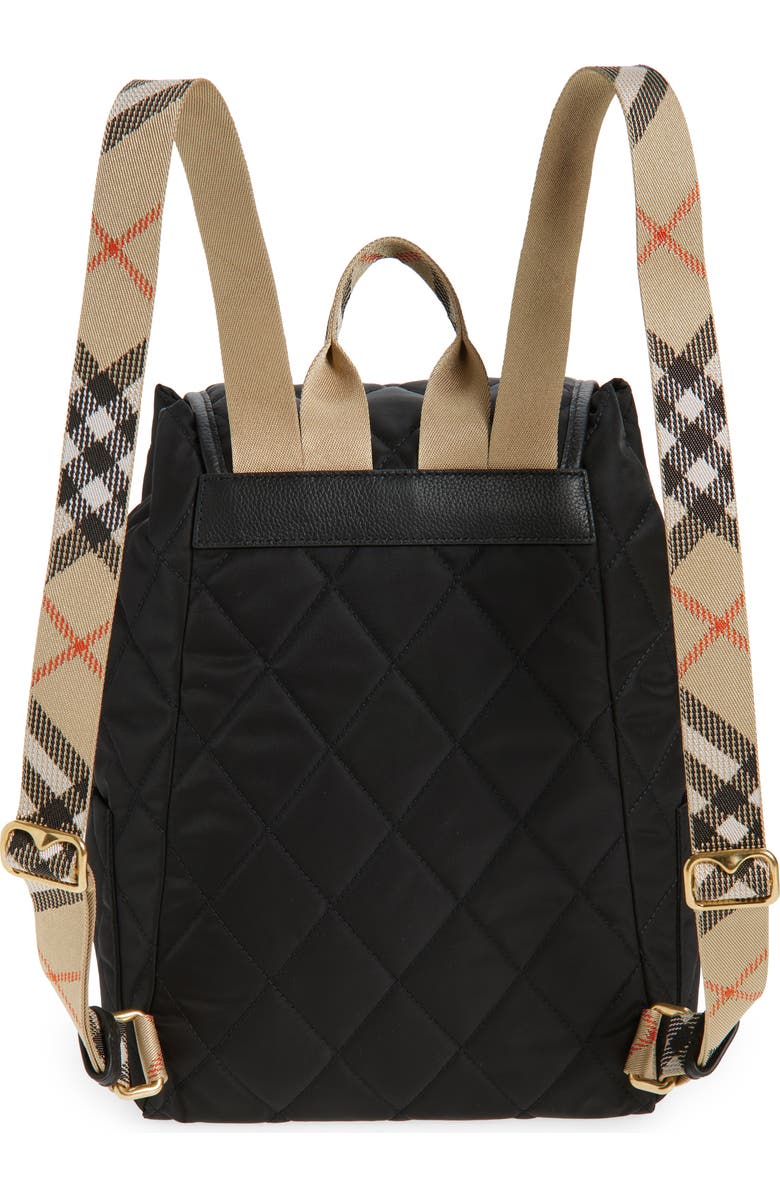 Burberry Horseshoe Quilted Nylon Backpack, Alternate, color,