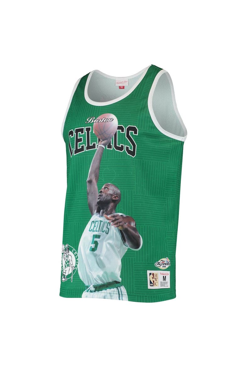 Men's Mitchell & Ness Kevin Garnett Kelly Green Boston Celtics Hardwood Classics Player Tank Top, Alternate, color, Kelly Green