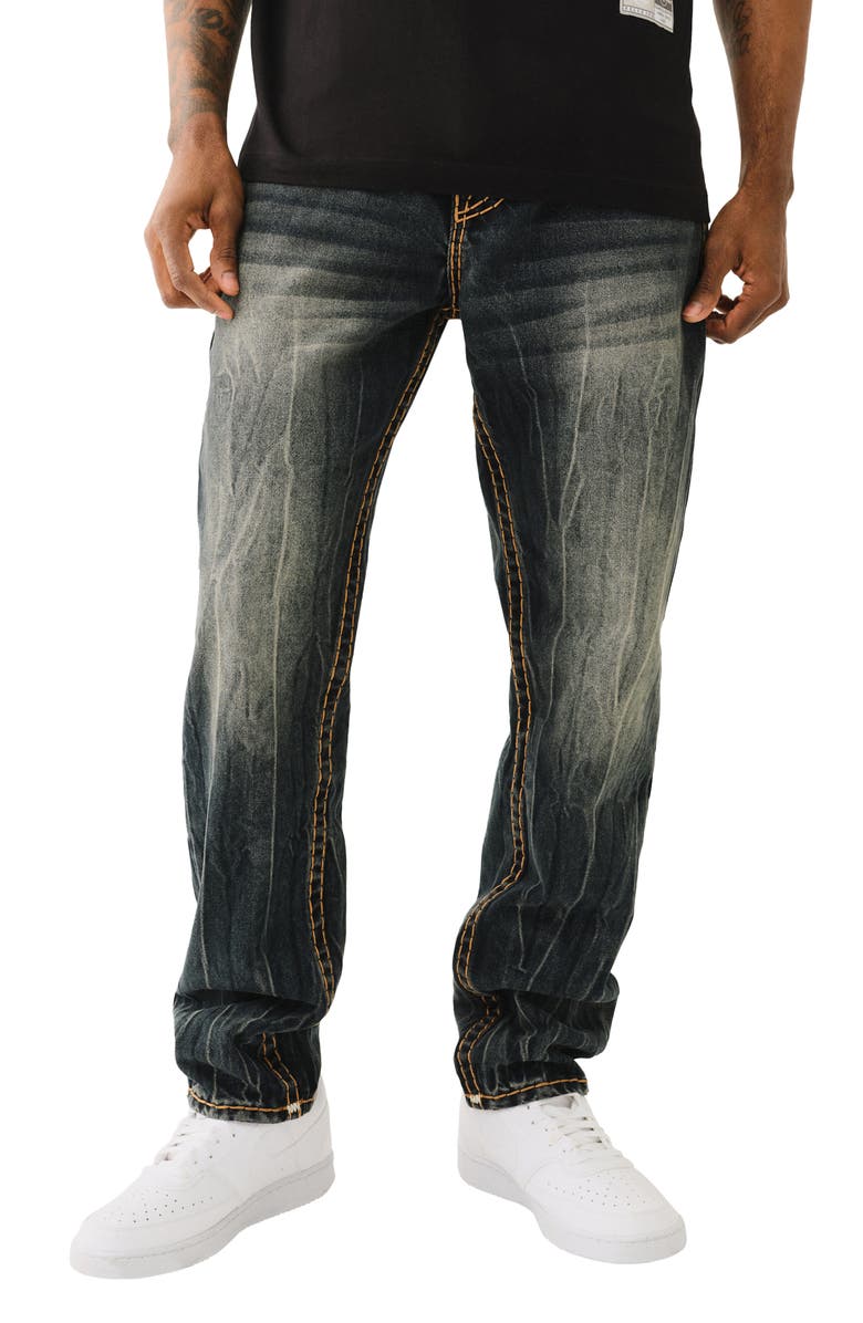 True Religion Rocco Relaxed Skinny Jeans, Main, color, Dark Metal Wash