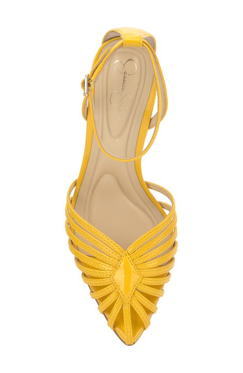 Jessica Simpson Women's Paveri Huarache Strappy Stiletto Pumps In Golden Lemon