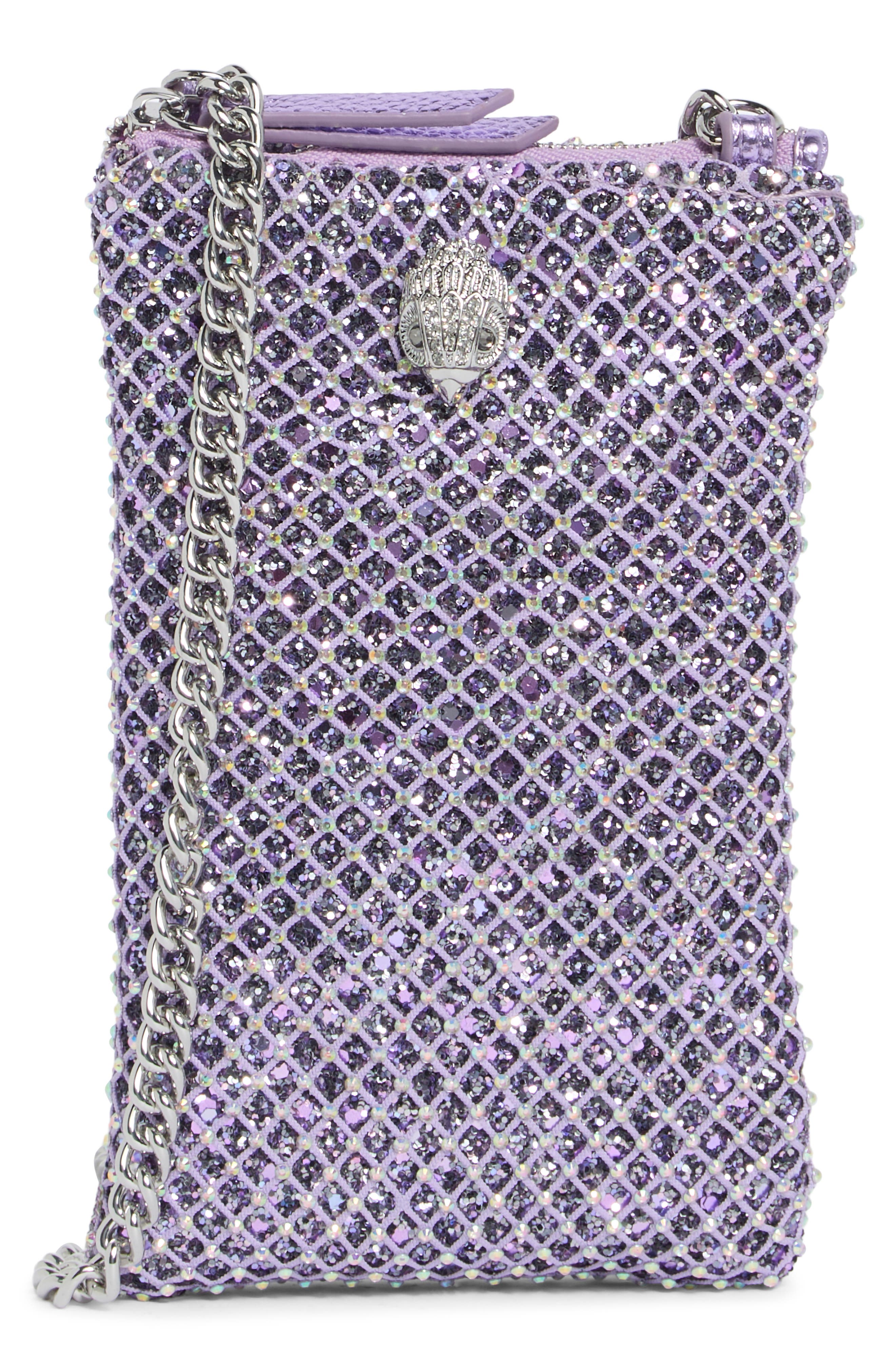 Crystal Lattice Phone Crossbody Bag