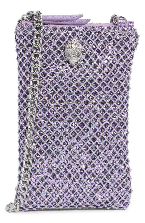 Crystal Lattice Phone Crossbody Bag