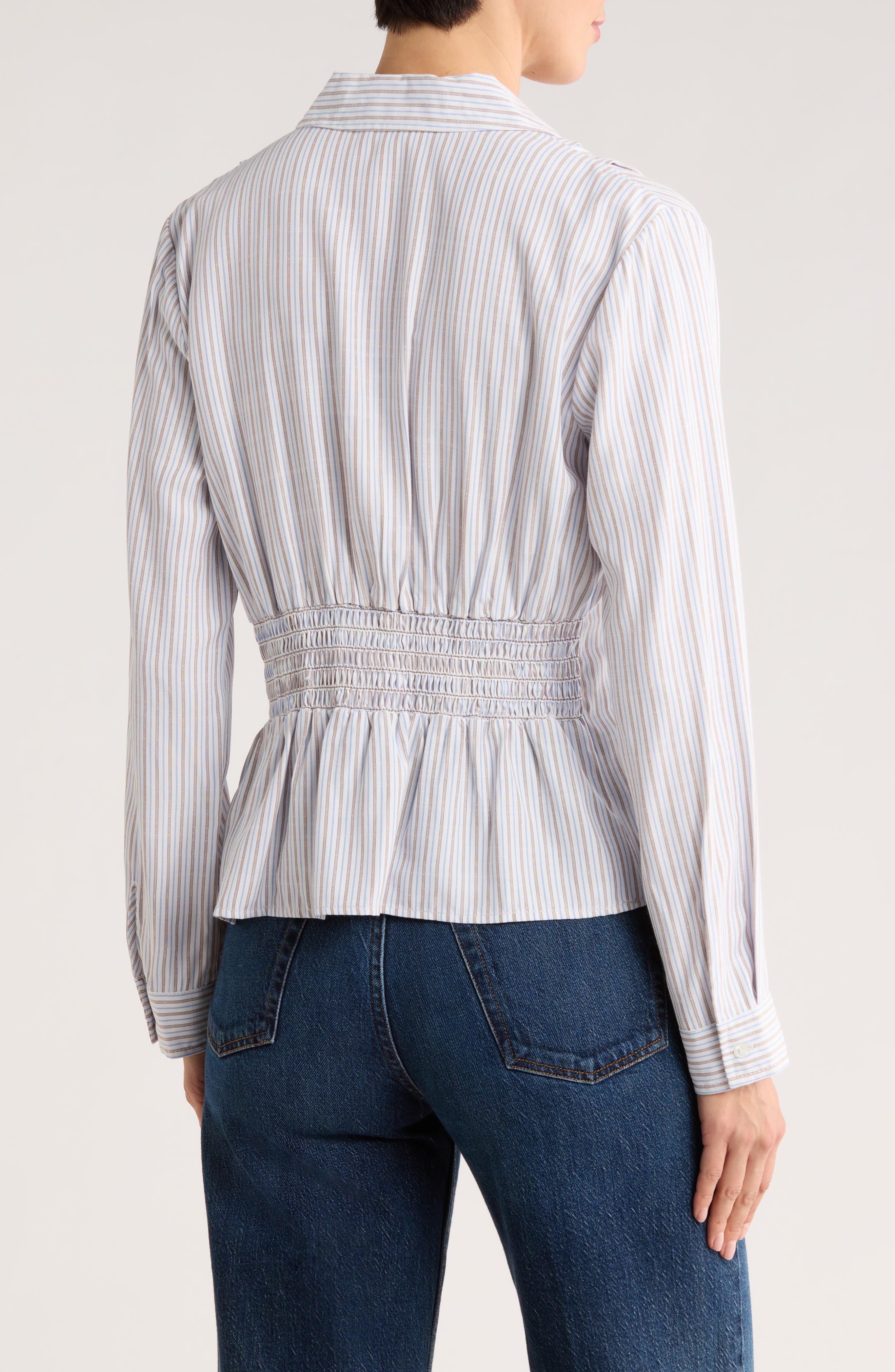 Pleat Front Button-Up Shirt - image 2