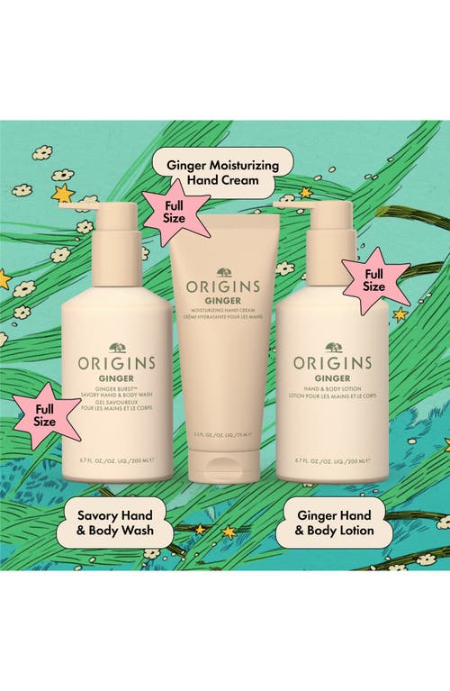Origins Ginger Body-indulging Essentials Set $82 Value In Transparent