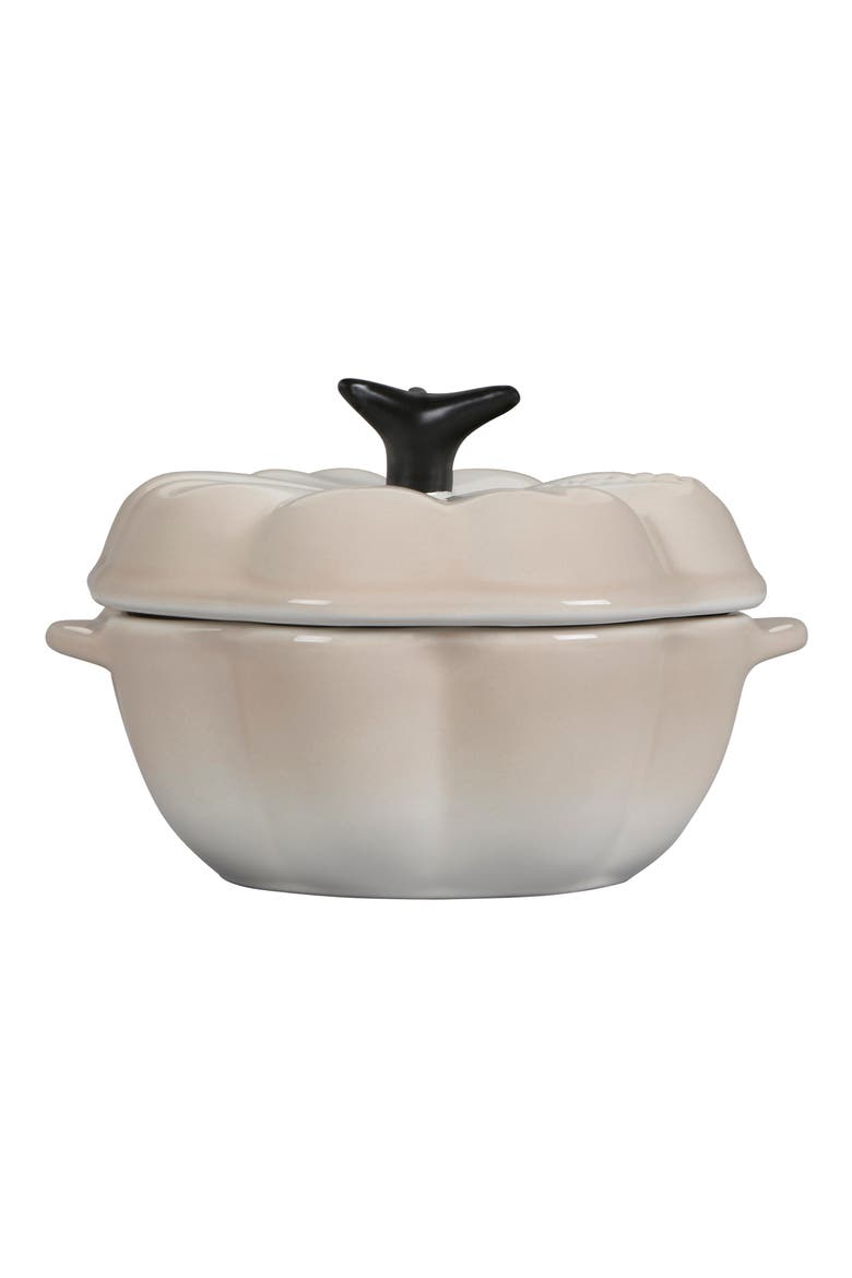 Enameled Cast Iron Pumpkin Baking Dish, Alternate, color, MERINGUE