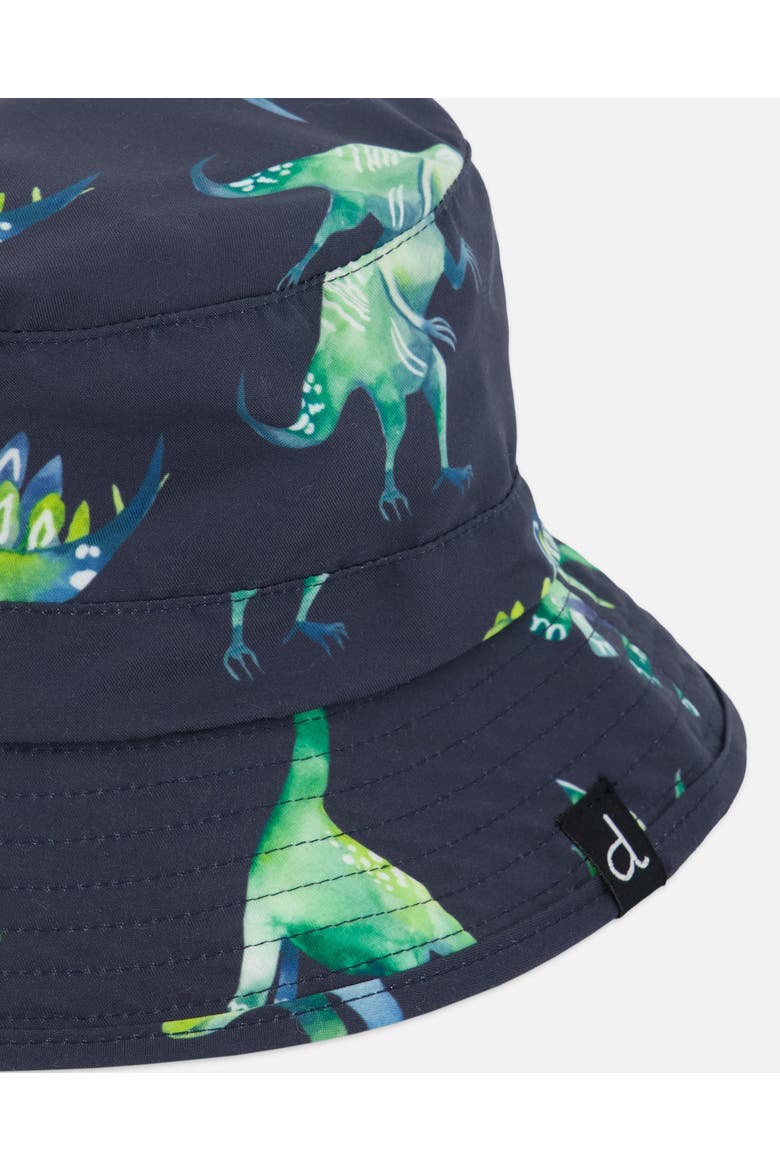 Little Boy's Beach Hat Grey Printed Dinosaurs, Alternate, color, Grey Printed Dinosaurs