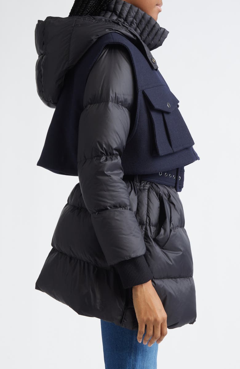 Veronica Beard Jarvis Down Puffer Jacket, Alternate, color, Black