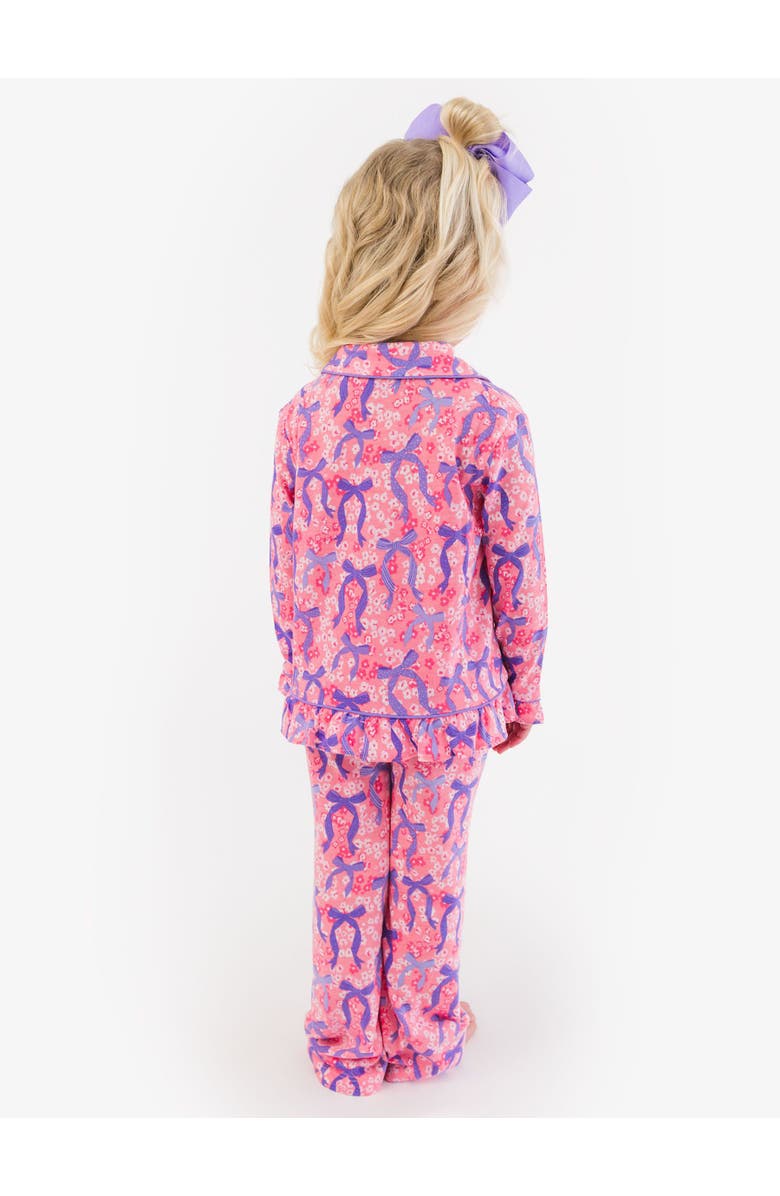 RuffleButts Ruffle Flare Pajama Set, Alternate, color, Bow Besties
