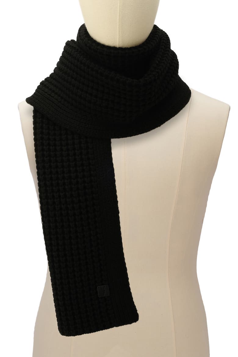 Thermal Knit Scarf, Alternate, color, CARTER GREY