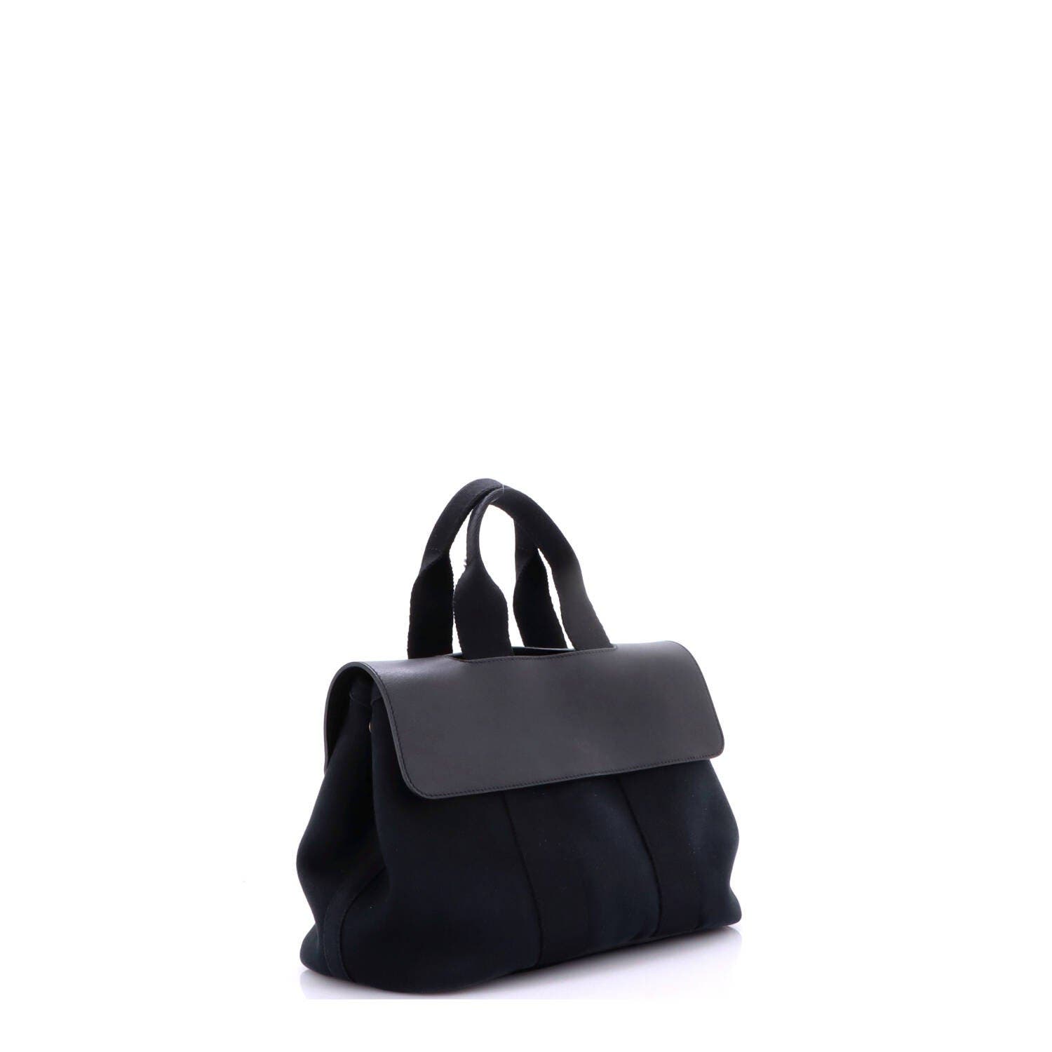 Valparaiso Bag Toile and Leather PM, Alternate, color, Noir