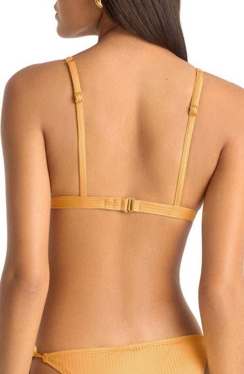Vitamin A ® Moss Rib Bikini Top In Yellow