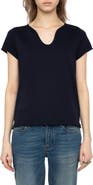 Zadig & Voltaire Tunisien Fishnet Slub Cotton T-Shirt