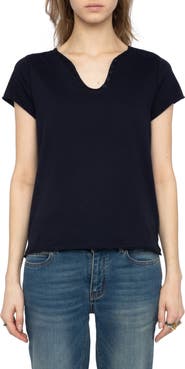 Zadig & Voltaire Tunisien Fishnet Slub Cotton T-Shirt