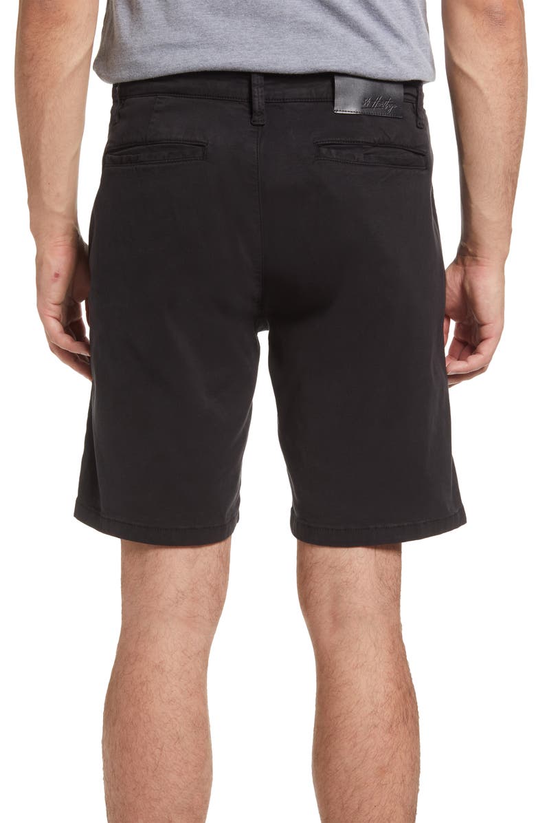 34 Heritage Nevada Soft Touch Stretch Flat Front Shorts, Alternate, color, Black Soft Touch