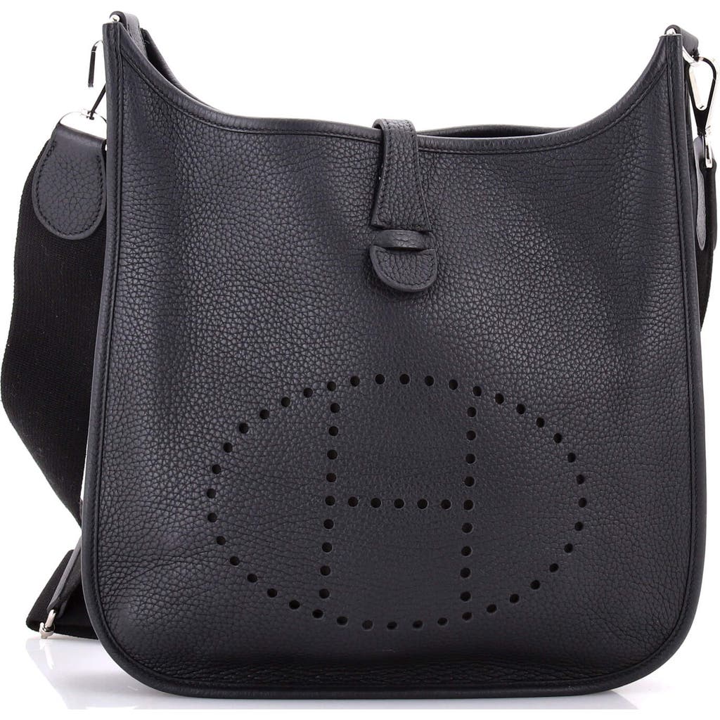 Pre-owned Hermes Hermes Evelyne Bag Gen Iii Clemence Pm In Black