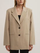 Witchery Wrap Front Asymmetric Button Blazer