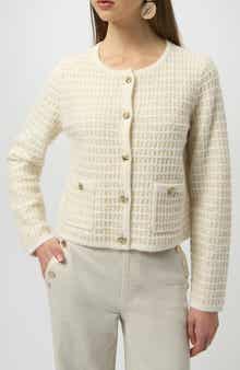 Sequin Grid Cardigan