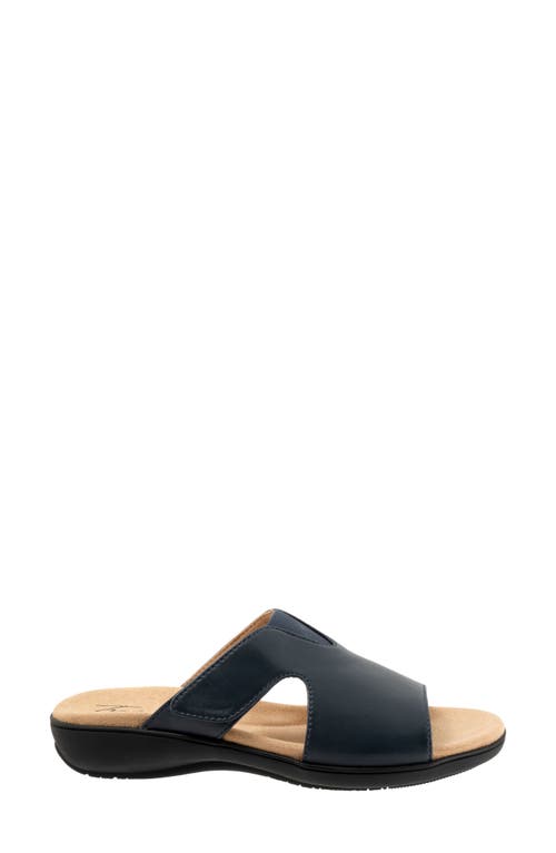 Trotters Roxine Slide Sandal In Navy