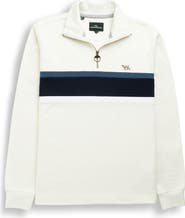 Rodd & Gunn Chesterfield Chest Stripe Quarter Zip Long Sleeve Polo