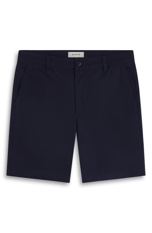 Bugatchi Presley Flat Front Stretch Cotton & Lyocell Chino Shorts In Black