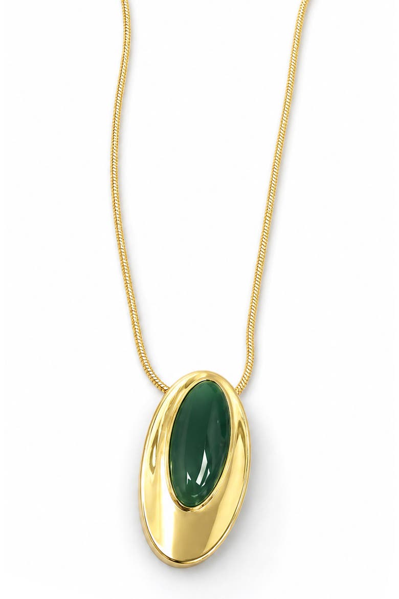 Oval Statement Pendant Necklace, Main, color, GOLD