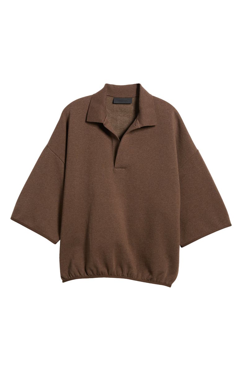 Fear of God Essentials Essentials Oversize Three-Quarter Sleeve Polo, Alternate, color, 